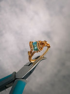 Riah Blue Cubic Zirconia Solitaire Ring