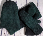 Green & Black Forester Knit Set- Wool Blend