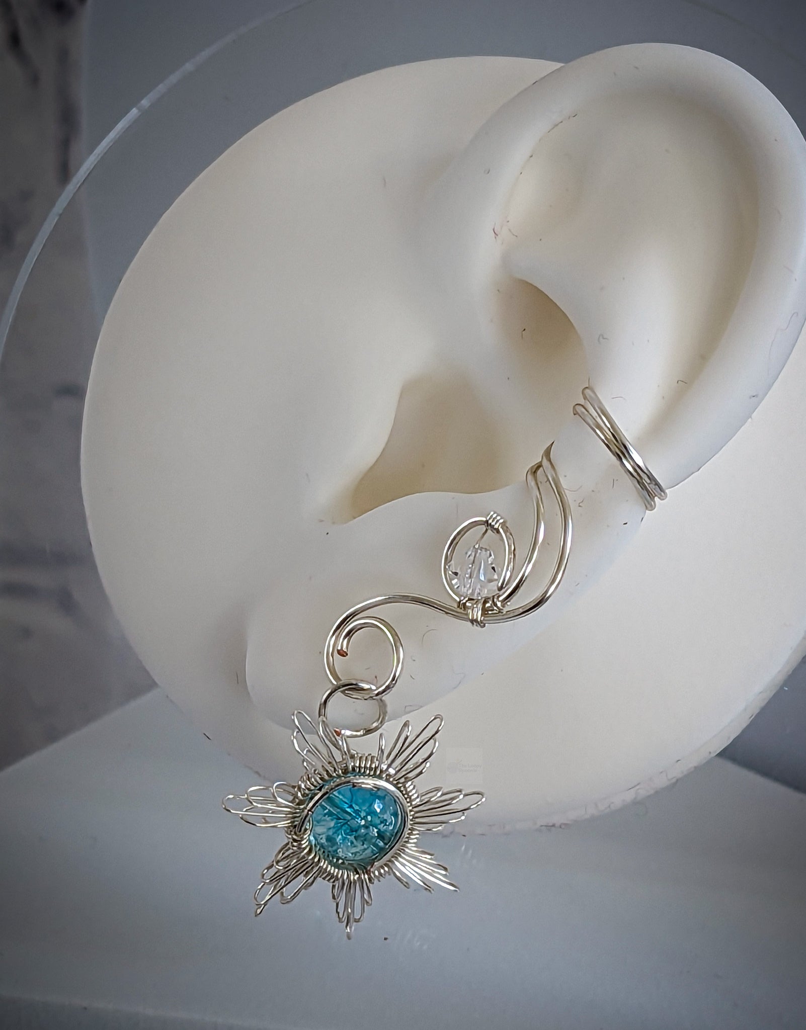 Snowdrop Silver Ear Cuff