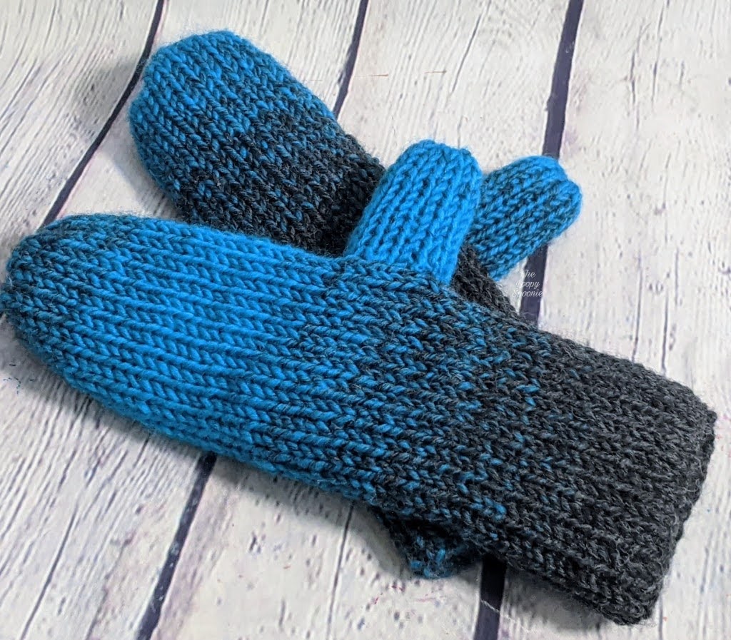 Blue & Black Ombre Knit Set- Wool Blend