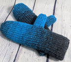 Blue & Black Ombre Knit Set- Wool Blend
