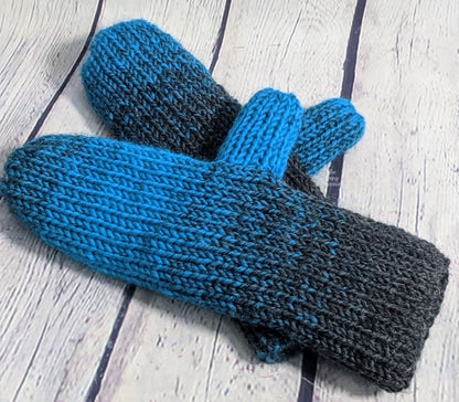 Blue & Black Ombre Knit Set- Wool Blend