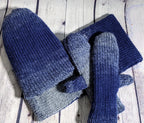 Blue & Silver Winter Knit Set- Wool Blend