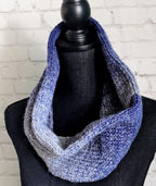 Blue & Silver Winter Knit Set- Wool Blend