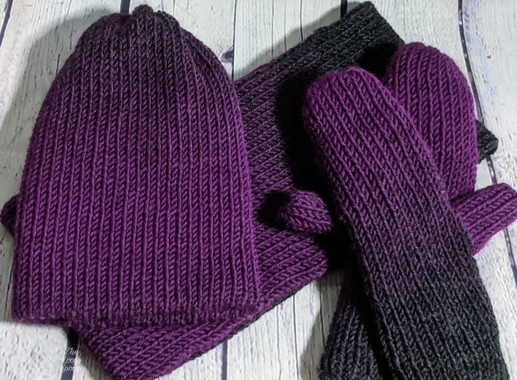 Purple Royals Winter Knit Set- Wool Blend
