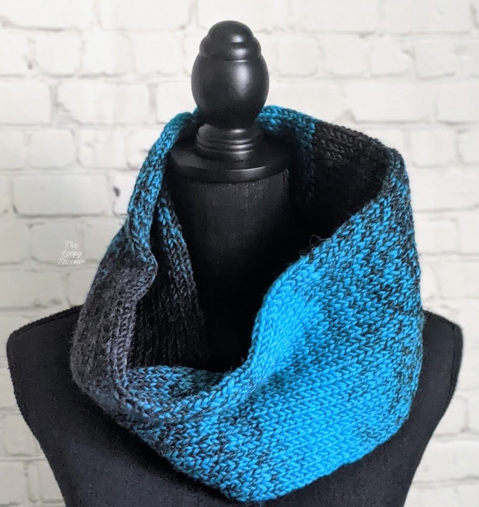Blue & Black Ombre Knit Set- Wool Blend